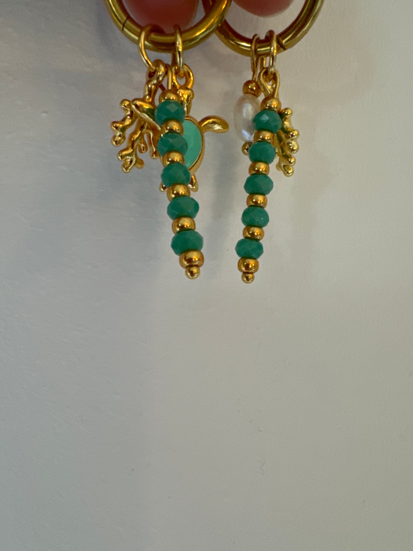 Oorbel set blue turtle