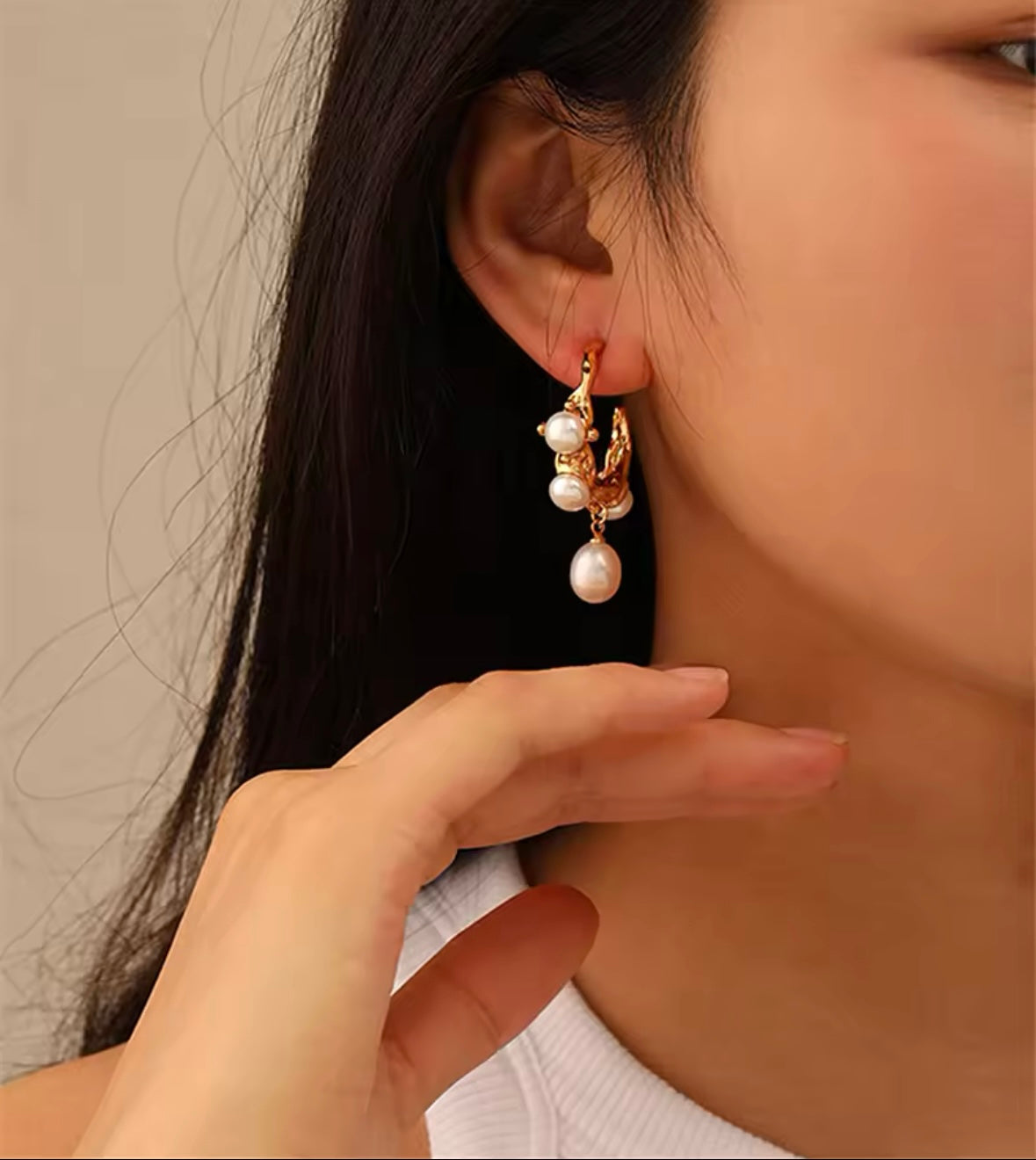 Statement oorbel parel