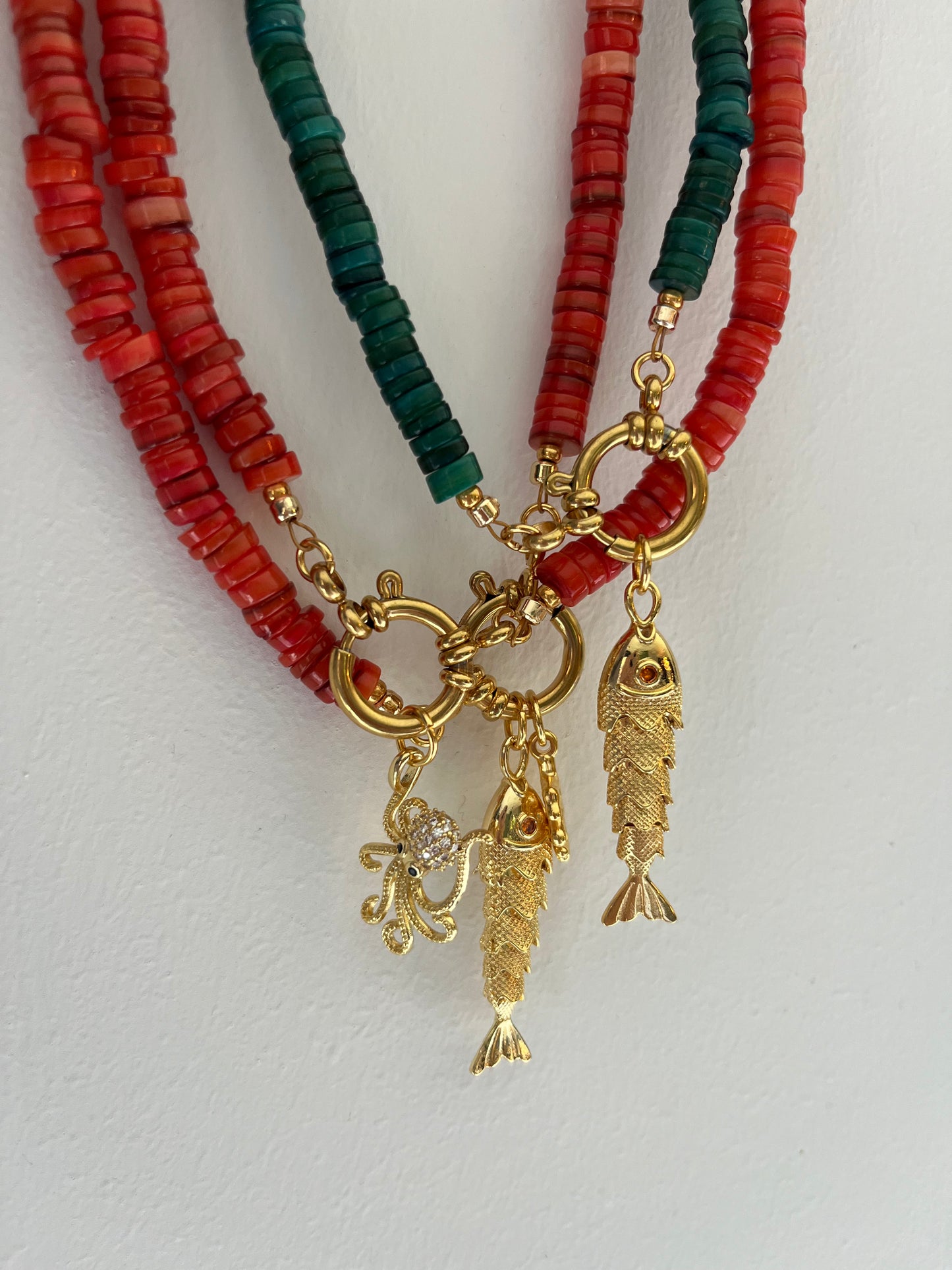 Ketting schelp groen