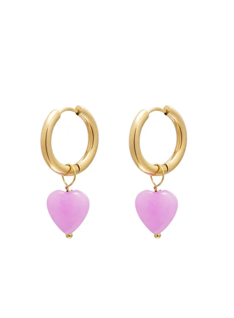 Set oorbellen Hartjes