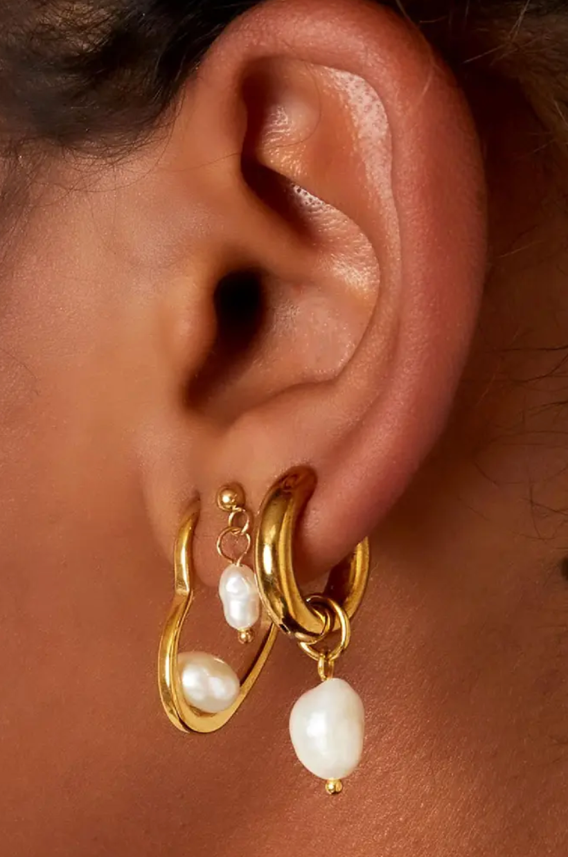 Set oorbellen parel