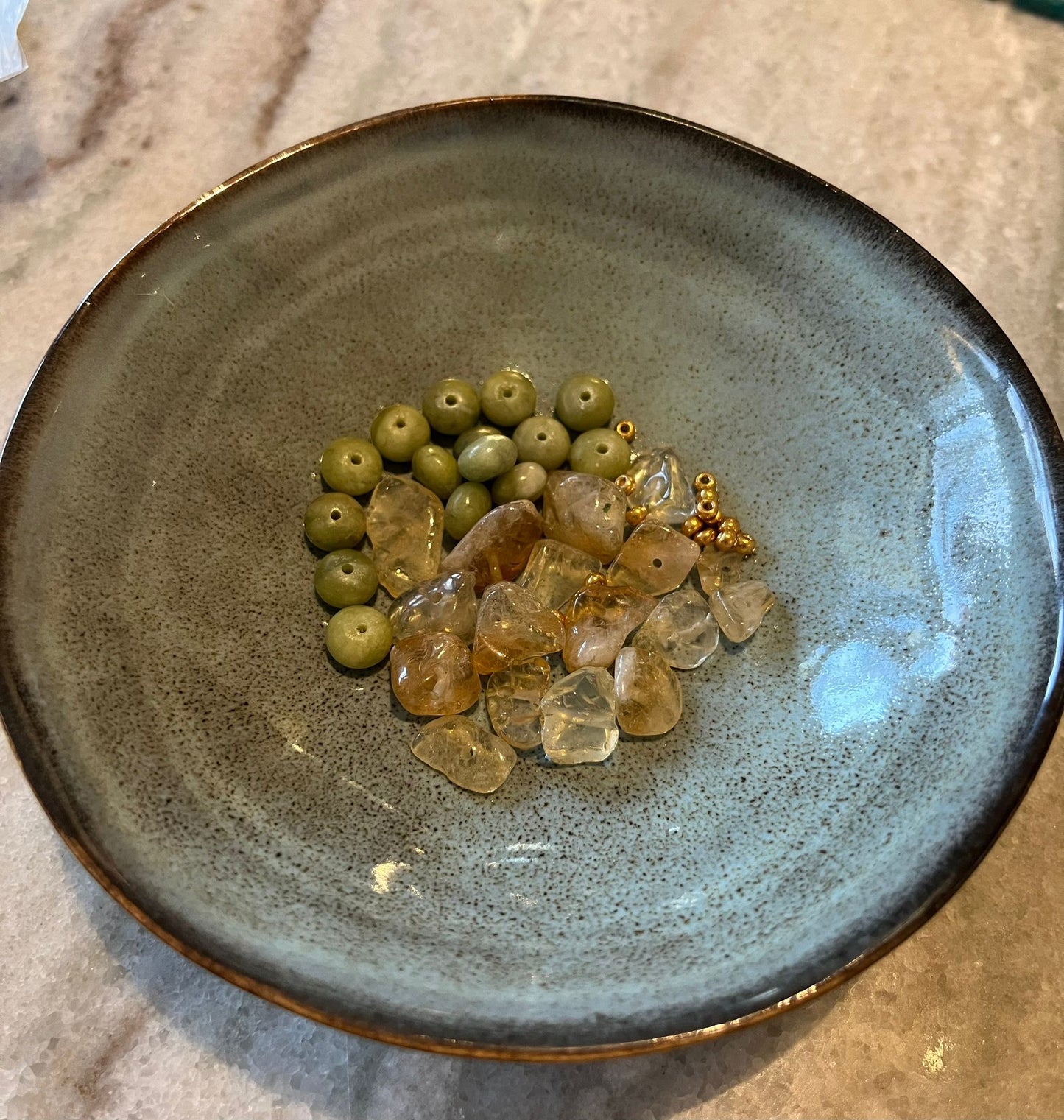 Armband Mix Flora Moss Green I Citrienkwarts