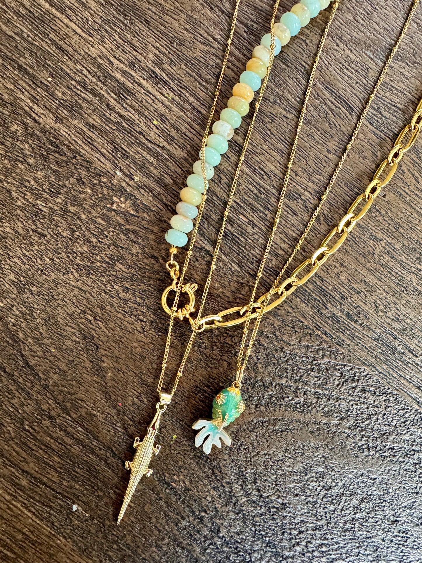 Ketting bolletjes goud