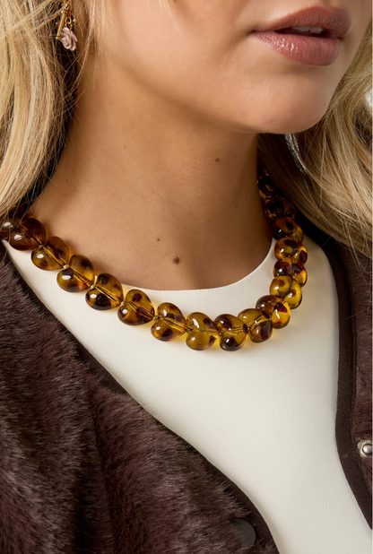 Ketting hartjes maron