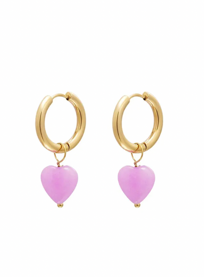 Set oorbellen Hartjes
